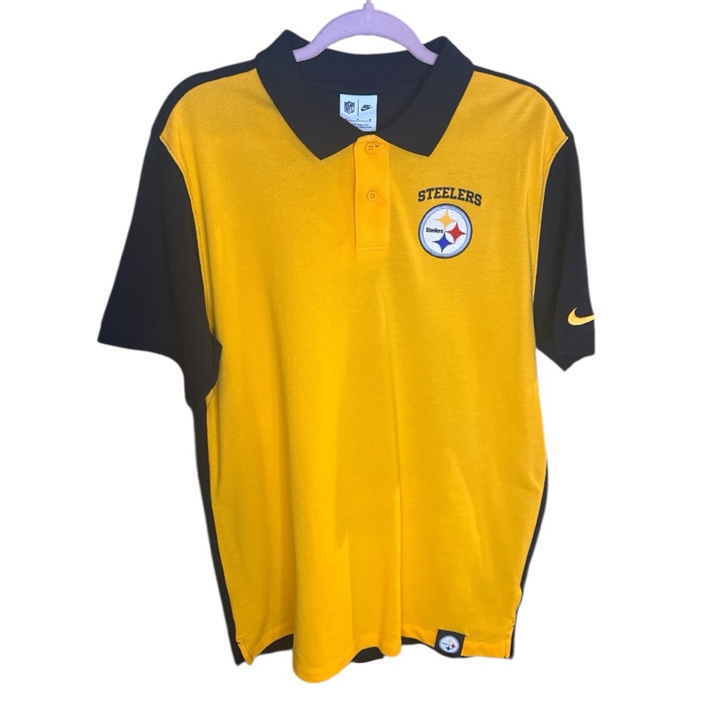Nike Men's Pittsburgh Steelers Woven Dri-FIT Polo Sz Medium - NWT